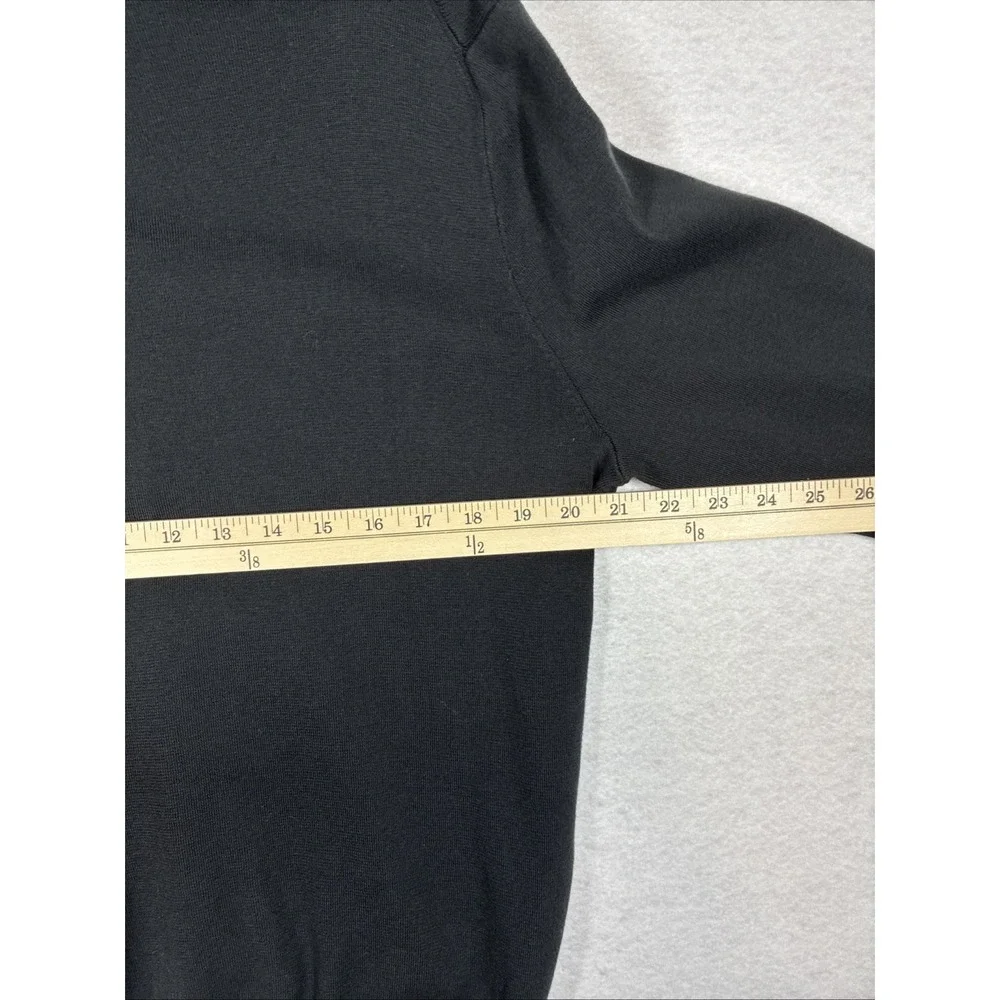 Polo Ralph Lauren Pima Cotton V Neck Sweater Mens Large Black Purple Pony Logo - Picture 5 of 6